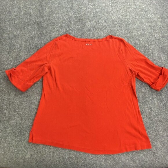 Kim Rogers Top Shirt Lot Of 3 Womens 1X Red Linen SS Pink Red 3/4 Sleeves - Picture 11 of 16